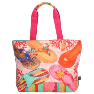 Strandtas PE met slippers