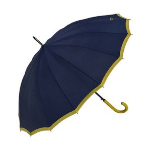 Bisetti Paraplu Donker Blauw Met Geel