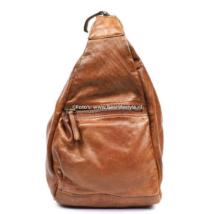 Bear Design rugzakje/schoudertas cognac