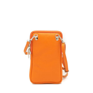 Teatro leren telefoontasje oranje