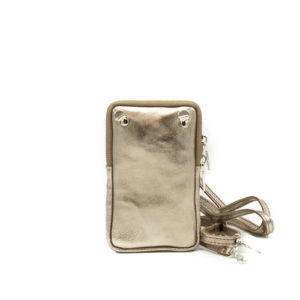 Teatro leren telefoontasje brons metallic