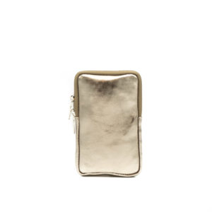 Molly leren telefoontasje metallic brons