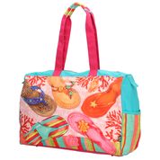 Strandtas PE met slippers groot